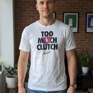 Nike White 'Too Much Clutch' Men's T-Shirt